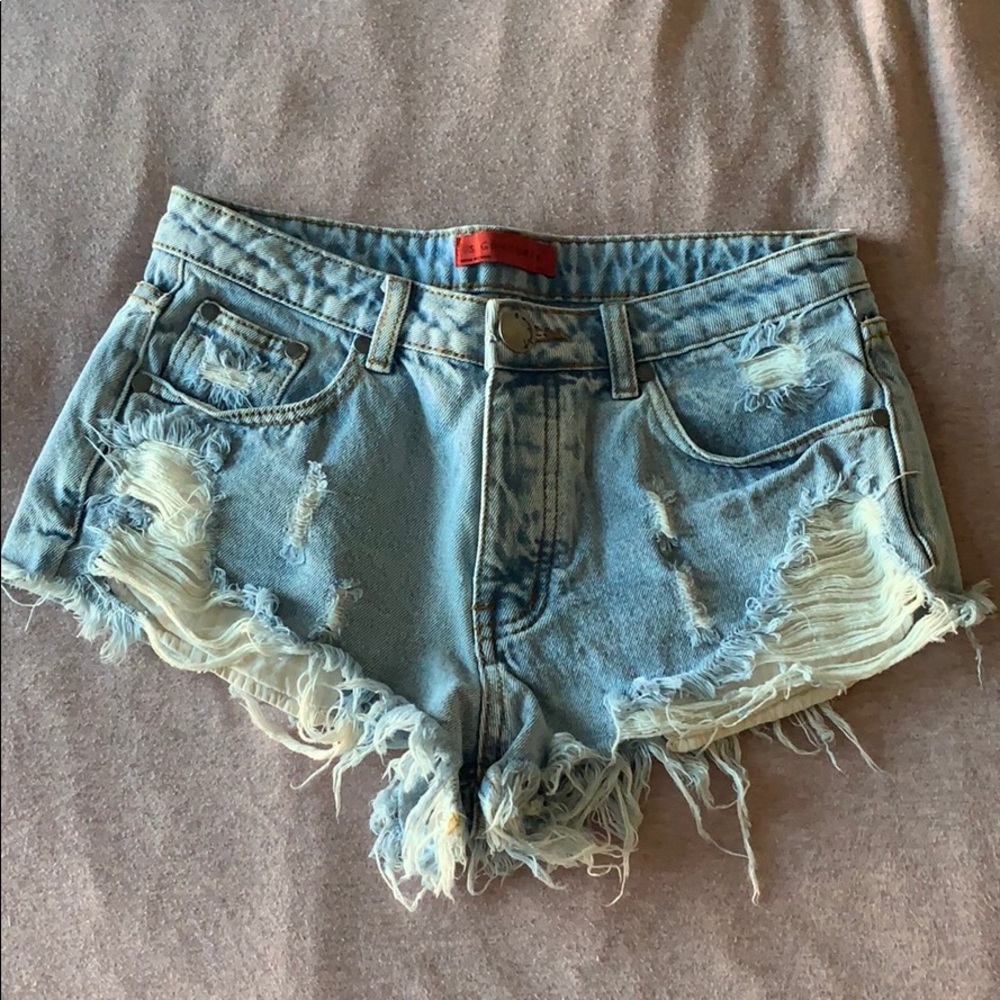 denim shorts